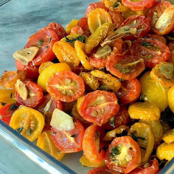 Slow Roasted Cherry Tomatoes - Cooking with Rich